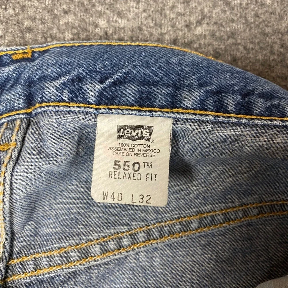 Vintage Levis 550 Relaxed Fit Jeans Mens 40x32 Blue Denim Tapered Leg 90s‎ y2k